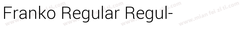Franko Regular Regul字体转换